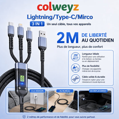 Câble 3-en-1 100W